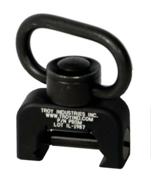 Troy Industries Rail Mount Sling Swivel Socket Adapter with Quick Detach Sling Swivel AR-15 Aluminum Black - $36.00 at Everest