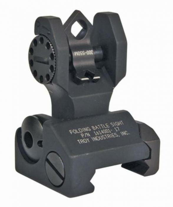Troy Industries Rear Flip-Up Battle Sight Di-Optic Aperture (DOA) AR-15 Aluminum Black - $128.00 at Everest