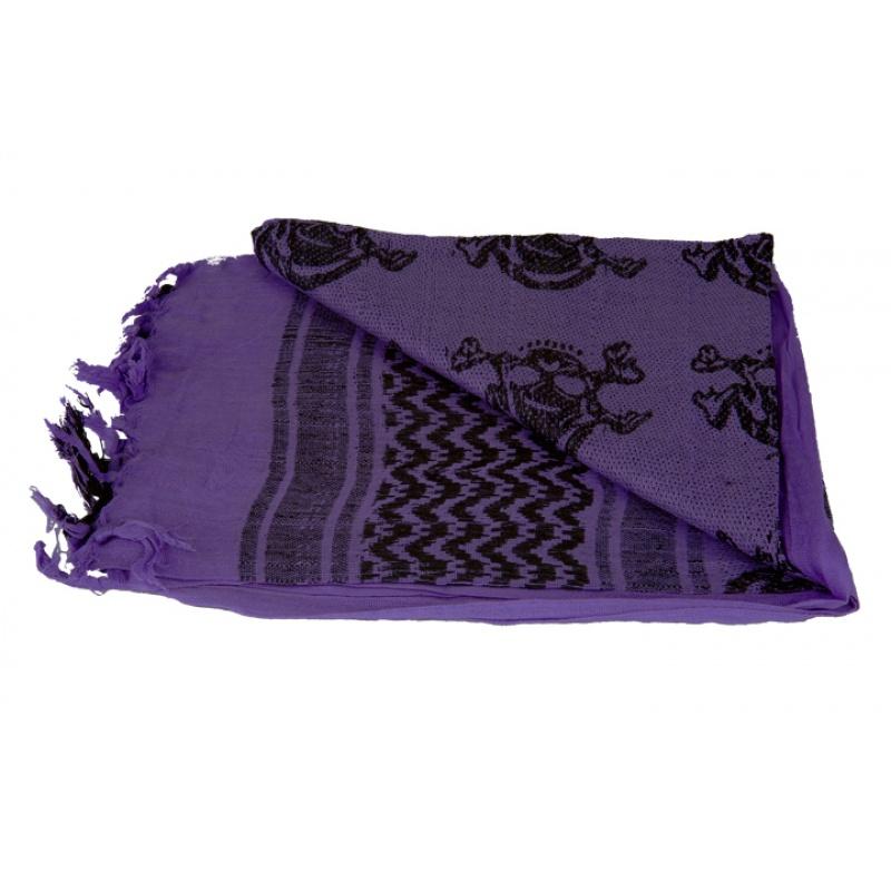 Lancer Tactical Multi-Purpose Tactical Skull Shemagh Face Head Wrap - PURPLE