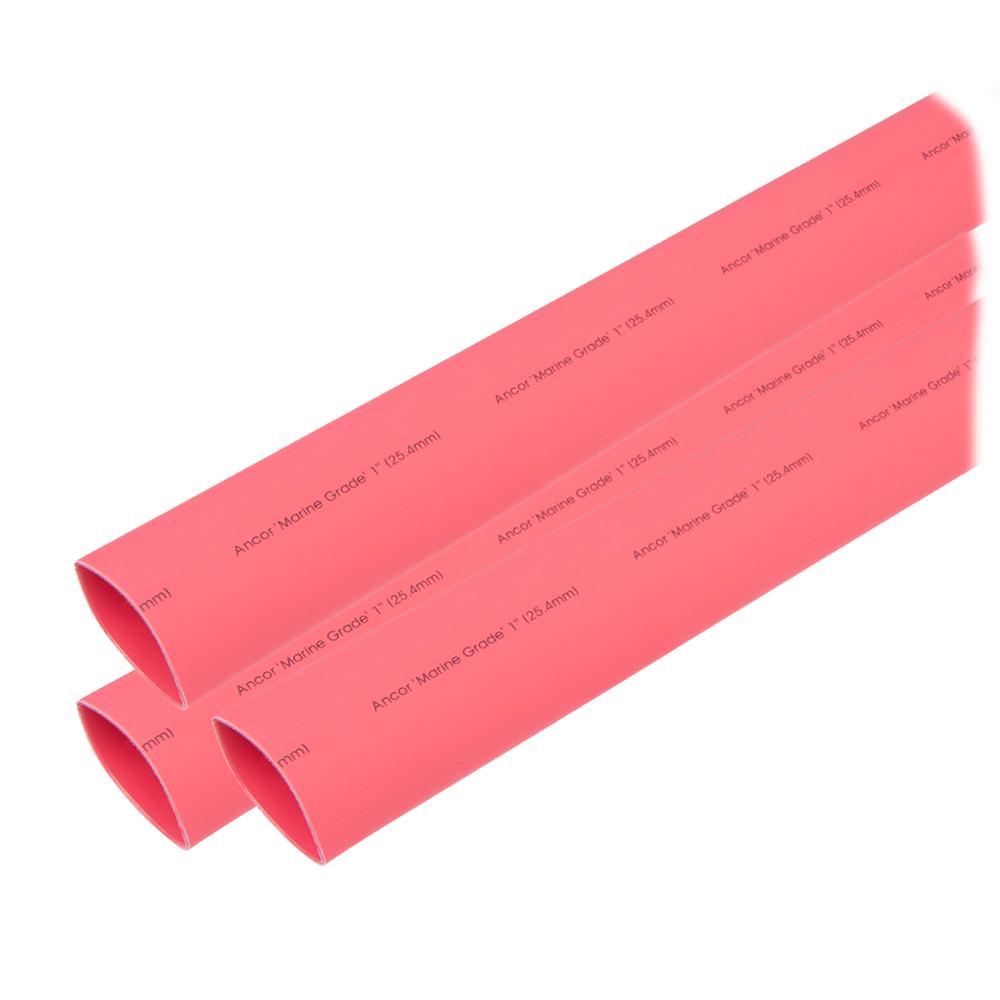 Ancor Heat Shrink Tubing 1 x 3 - Red - 3 Pieces