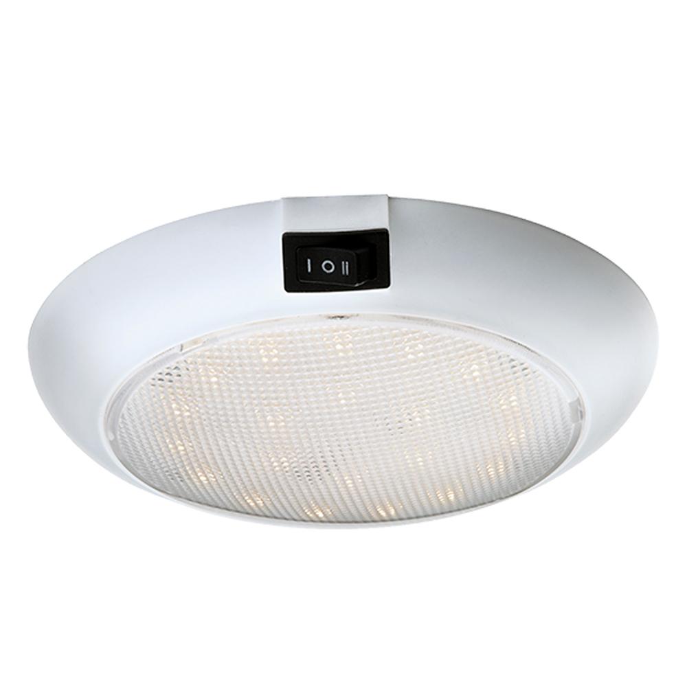 Aqua Signal Colombo LED Dome Light - Warm White/Red w/White Plastic Housing