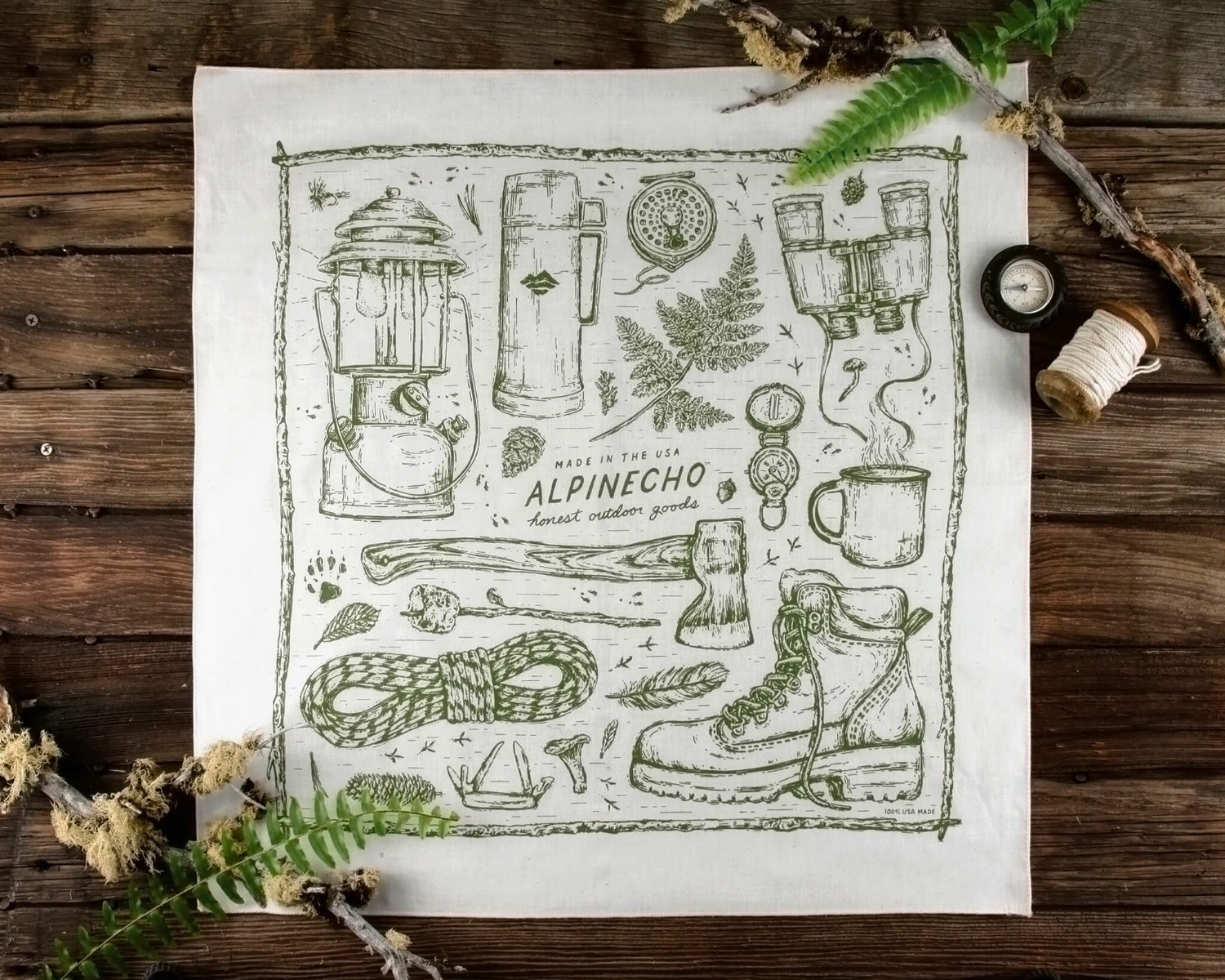 Alpinecho Alpinecho Campout Cotton Bandana - $14.00 at Everest