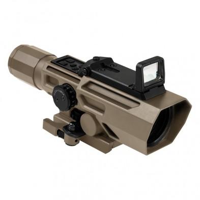 Everest Ado 3-9X42 Scope/Integrated Red Dot/P4 Sniper Ret/Red & Blue Ill/Red & Blue Ill/Green Lens/Tan - $188.31 at Everest