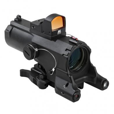 Everest Eco 4X34 Prismatic Scope With Ddab/Urban Tactical Ret/Blue Ill./Green Laser/White And Red Nav Lights/Black - $258.93 at Everest