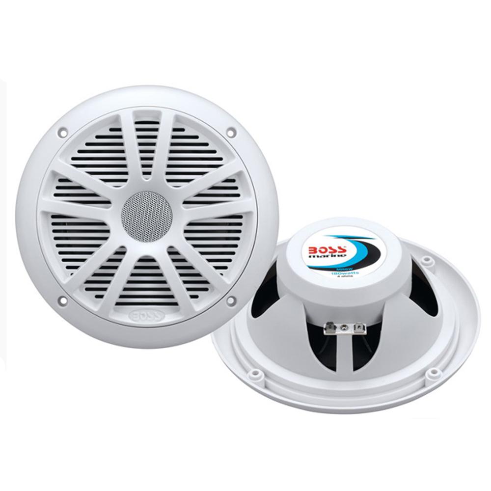 Boss Audio MR6W 6.5 Dual Cone Marine Coaxial Speaker (Pair) - 180W - White