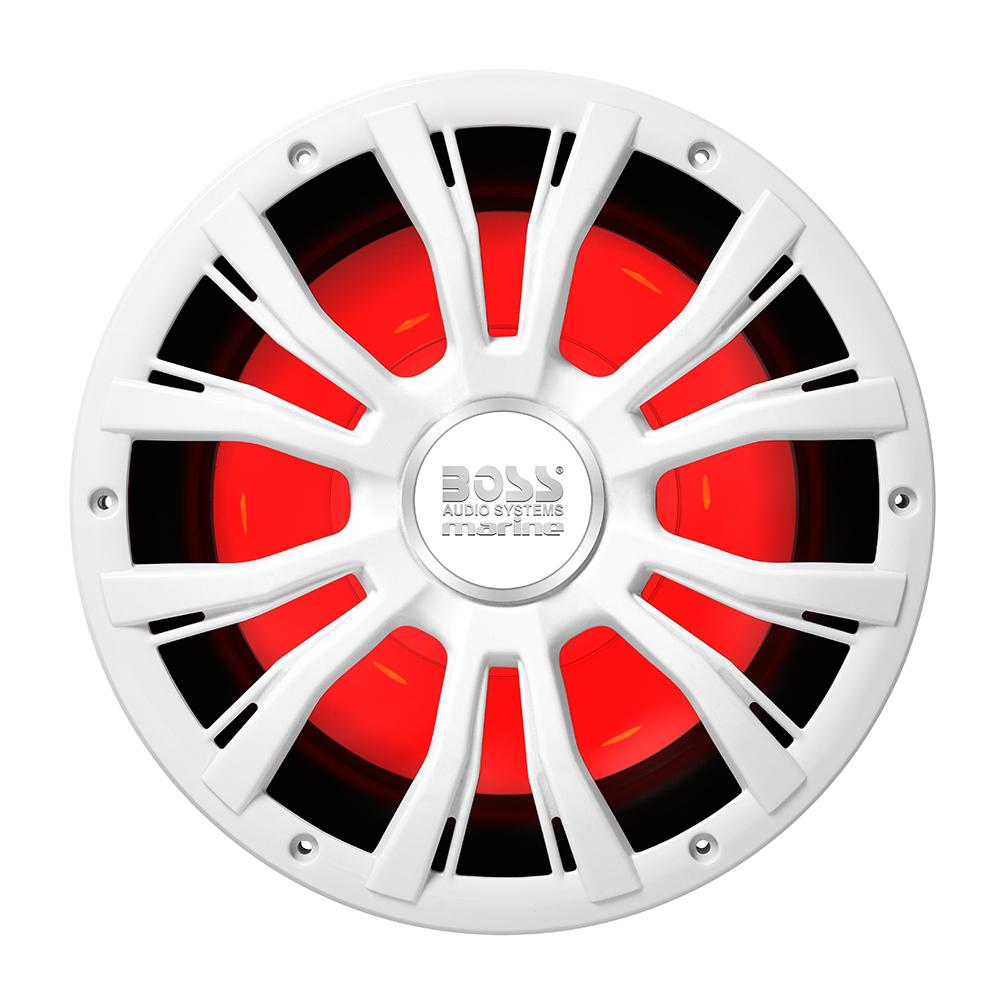 Everest Boss Audio MRG10W 10 Marine 800W Subwoofer w/Multicolor Lighting - White - $140.17 at Everest