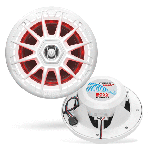 Everest Boss Audio MRGB55B 5.25 Marine Speakers w/RGB Lighting - White - $92.02 at Everest