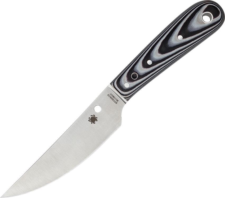 Everest Spyderco, Bow River, Fixed Blade Knife, Black/White G10 - $46.20 at Everest