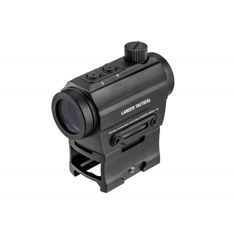 Lancer Tactical Red/Green Dot Reflex Sight w/ Riser - BLACK