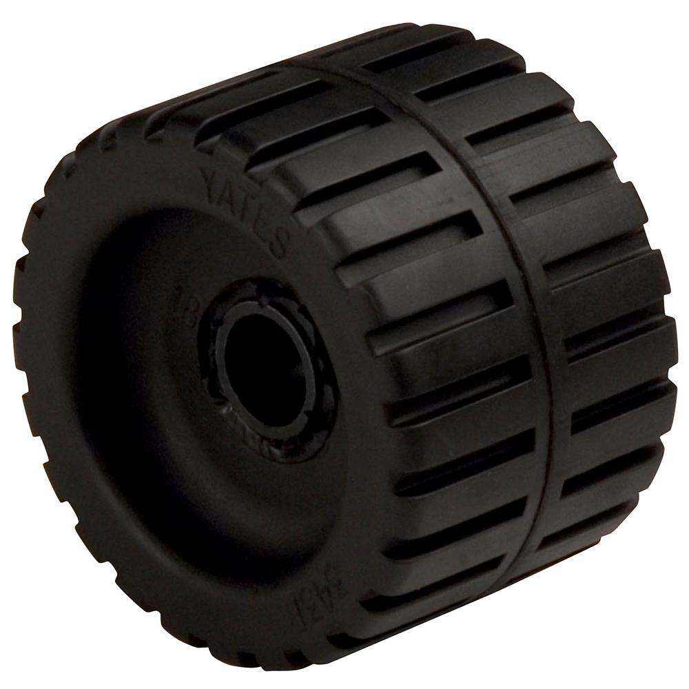 C.E. Smith Ribbed Wobble Roller 4-3/8 - 3/4ID w/Bushing Black