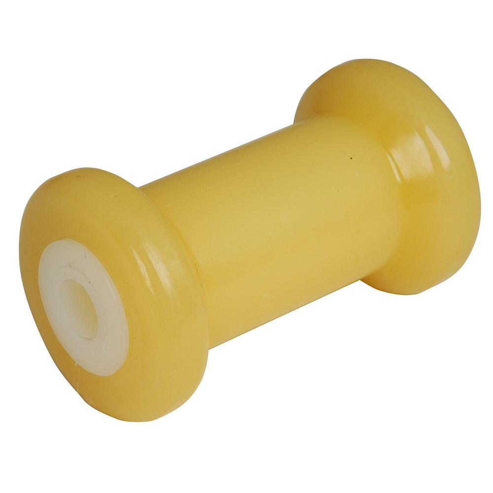 C.E. Smith Spool Roller 5 - 5/8 ID - Gold TPR w/Bushing White Solid
