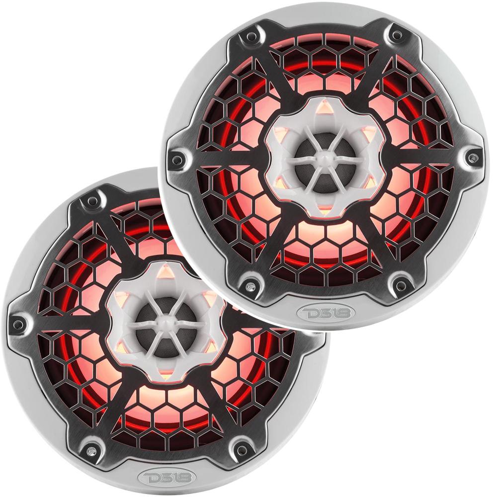 Everest DS18 New Edition HYDRO 8 2-Way Marine Speakers w/RGB LED Lighting 375W - White - $210.74 at Everest
