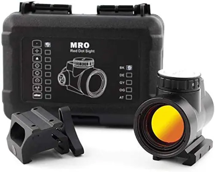 Spina Optics MRO HD Reticle Reflex Sight 1x Red Dot Sight Scope with High and Low Picatinny Rail Mount Base for Hunting Shooting - $53.89 at Everest