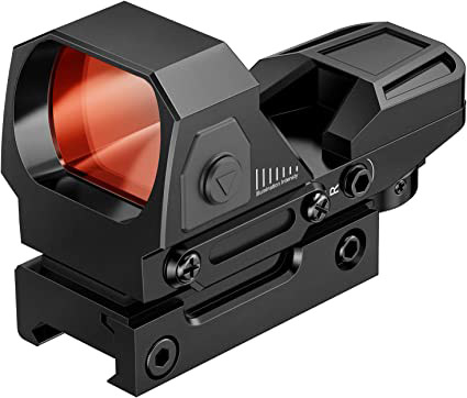 CVLIFE 1X22X33 Reflex Sight 4 Reticle Red Dot Sight Optics ON & Off Switch for 20mm Rail Mount