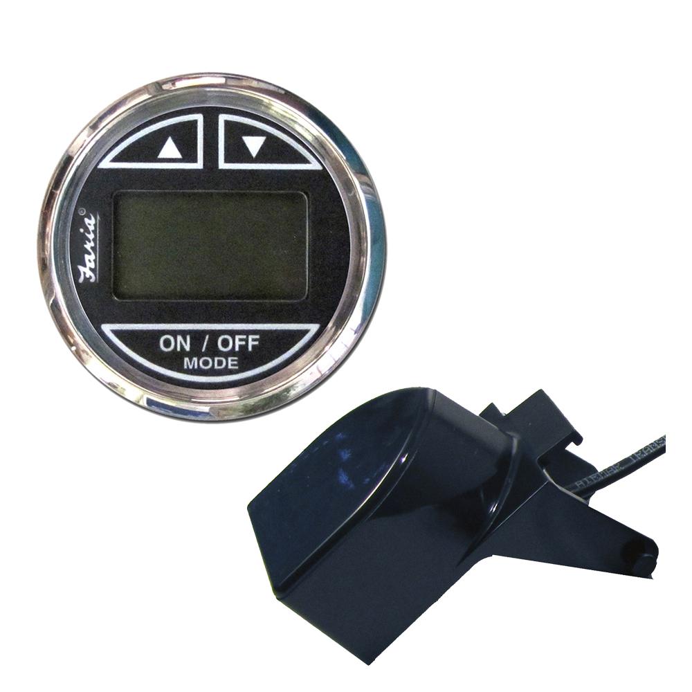 Faria Chesapeake SS Black 2 Depth Sounder w/Transom Mount Transducer