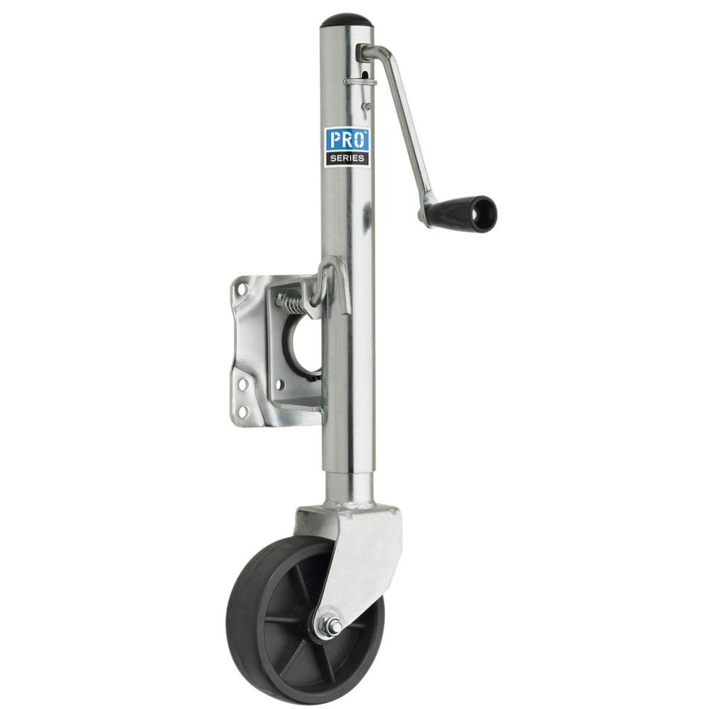 Pro Series 1000 lbs. Zinc Plated Swivel Jack w/6 Poly Wheel