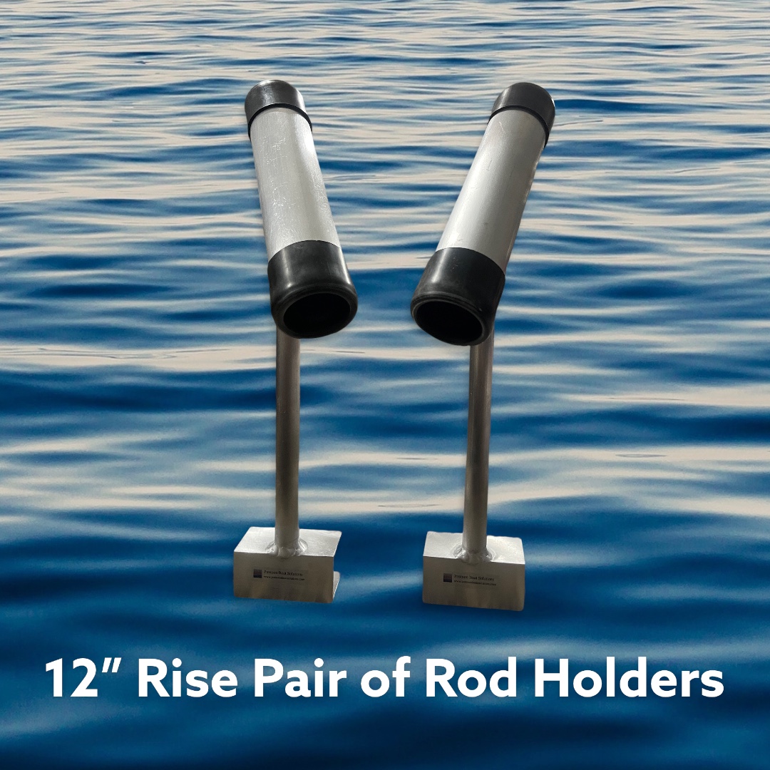12" Pair of Pontoon Boat Fishing Rod Holder 12" Pair of Pontoon Boat Fishing Rod Holder