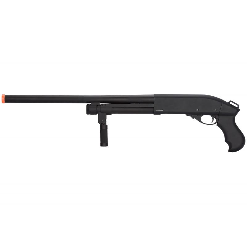 Everest Golden Eagle M870 3/6-Shot Pump Action Gas Airsoft Shotgun w/ Forend Grip - BLACK - $144.45 at Everest