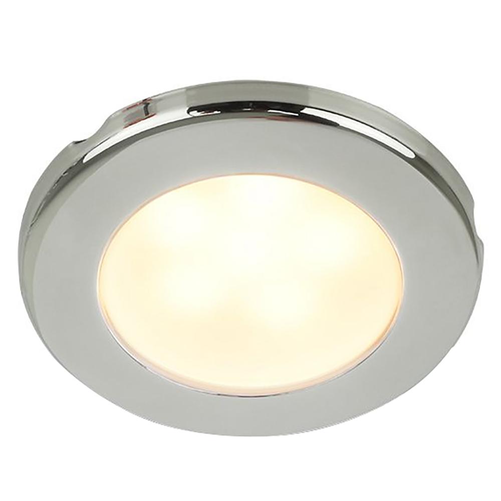 Hella Marine EuroLED 75 3 Round Screw Mount Down Light - Warm White LED - Stainless Steel Rim - 24V