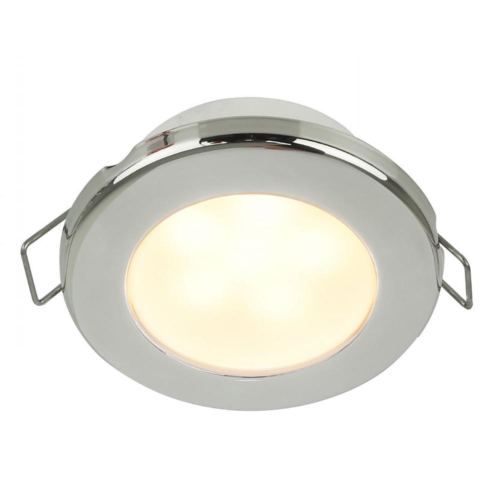 Hella Marine EuroLED 75 3 Round Spring Mount Down Light - Warm White LED - Stainless Steel Rim - 12V