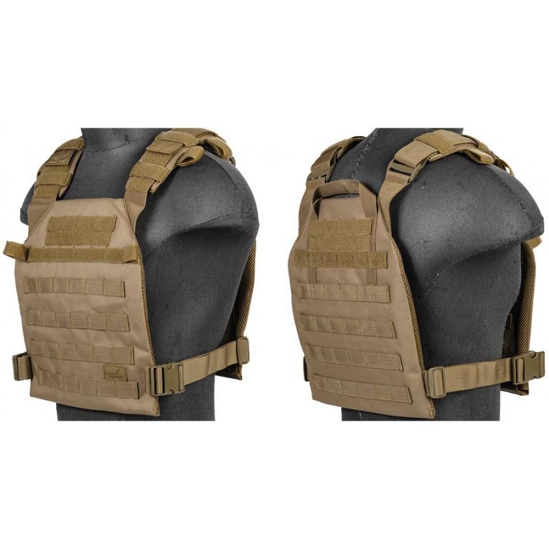 Lancer Tactical Polyester QR Lightweight Plate Carrier - TAN