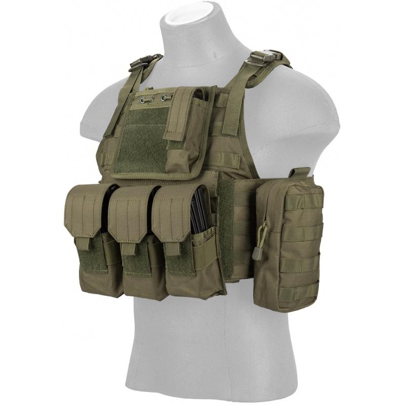 Everest Lancer Tactical 600D Nylon Tactical Assault Plate Carrier - OD GREEN - $93.62 at Everest