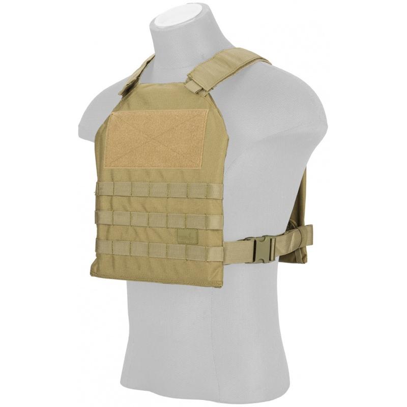Lancer Tactical Standard Issue 1000D Nylon Plate Carrier - TAN