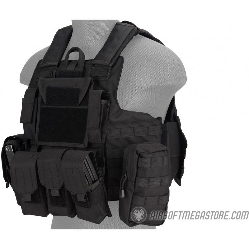 Everest Lancer Tactical 1000D Nylon Tactical Strike Assault Plate Carrier - BLACK - $107.00 at Everest
