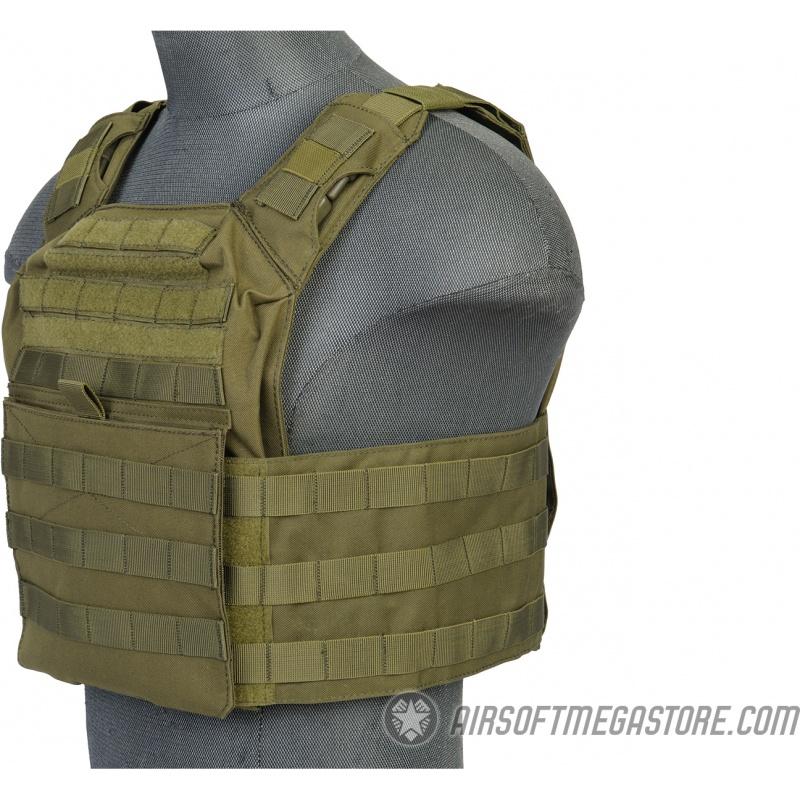Everest Lancer Tactical 1000D Nylon S.A.P.C. Airsoft Plate Carrier  - OD GREEN - $69.55 at Everest