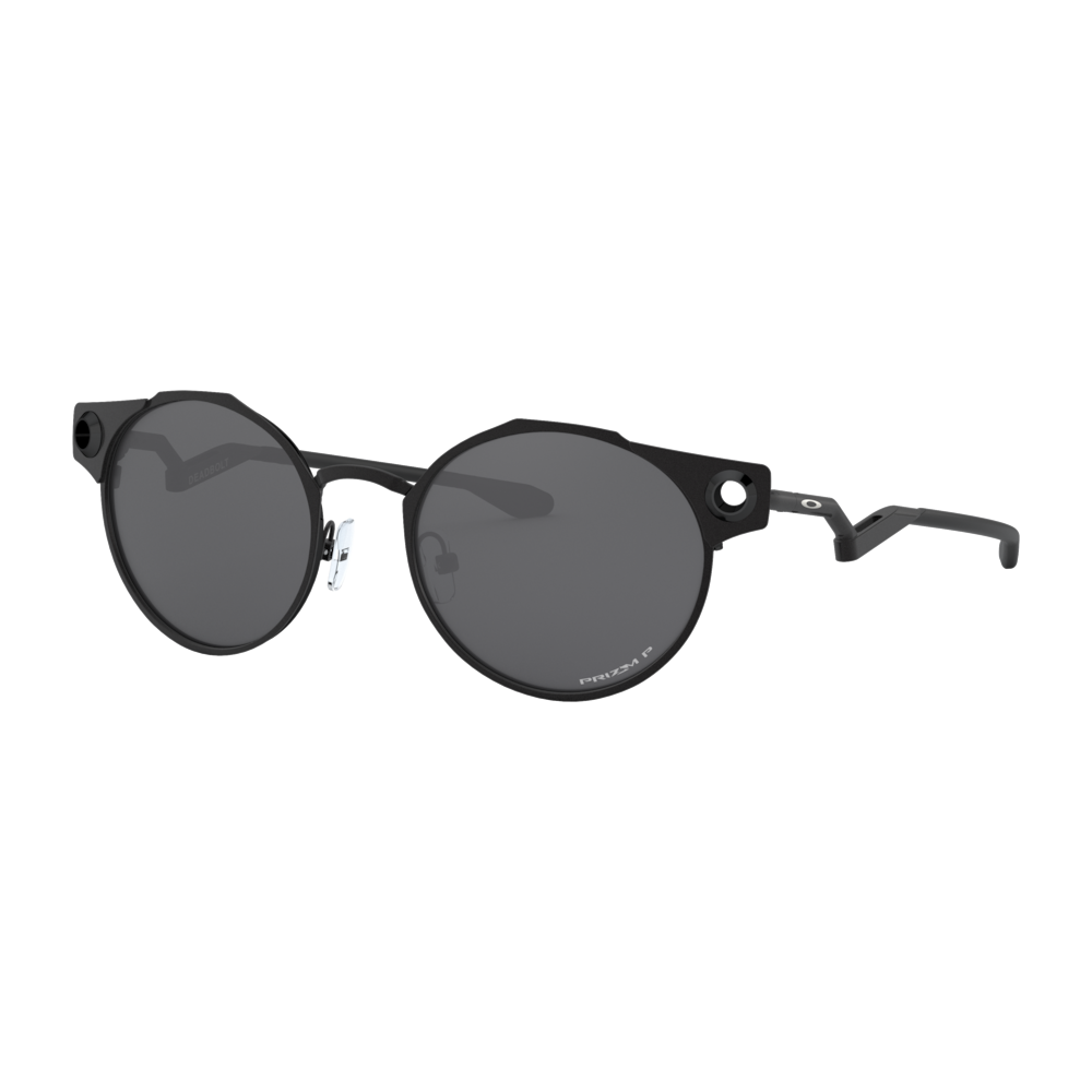Everest Oakley Men's Oo6046 Deadbolt Titanium Round Sunglasses Satin Black/Prizm Black Polarized - $339.70 at Everest