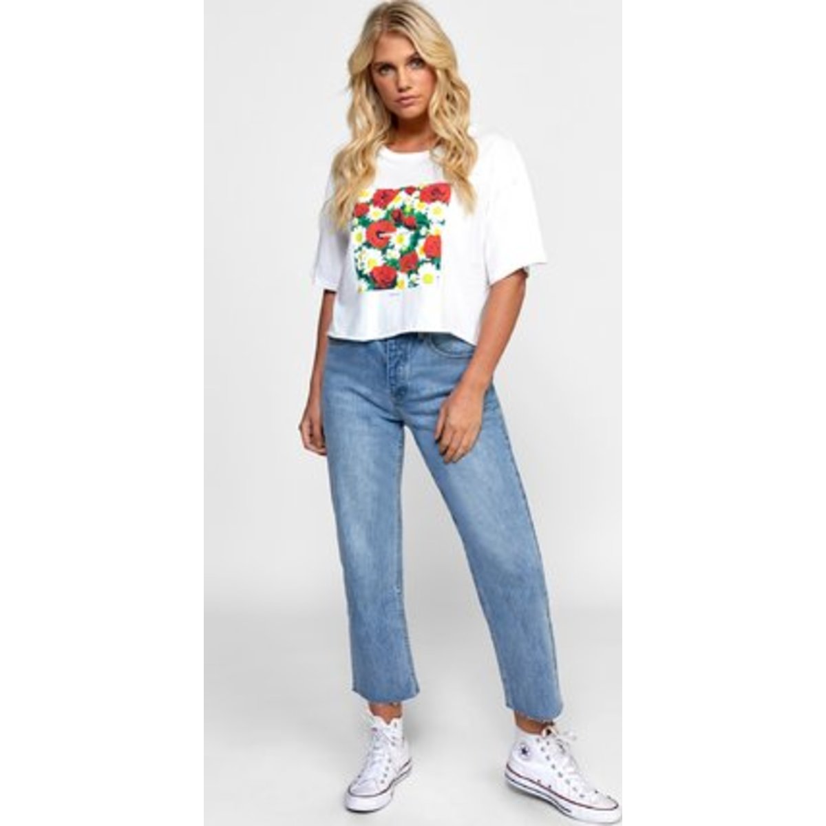Everest SUPER BLOOM BF CROP - VINTAGE WHITE / XS/6 - $32.25 at Everest
