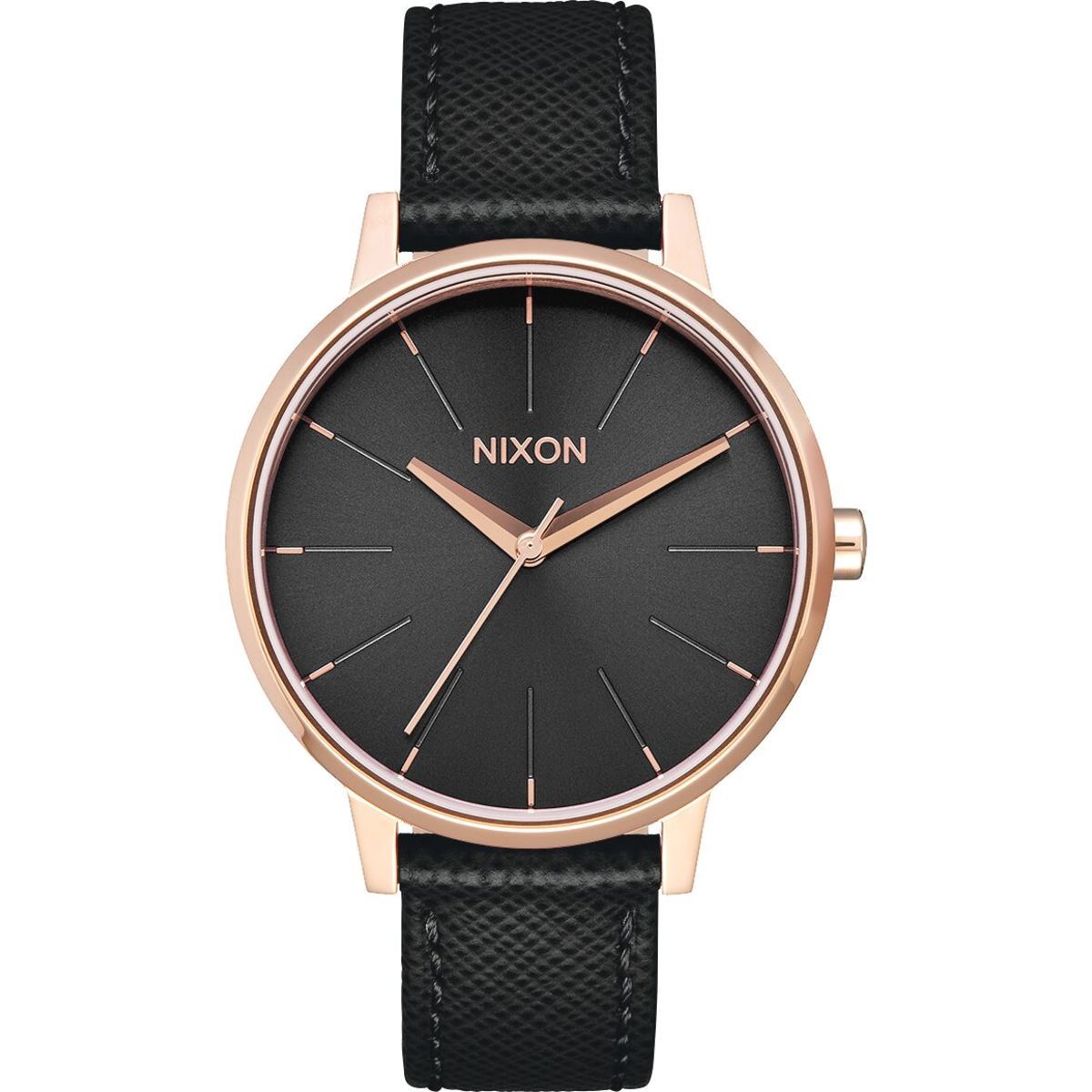 Kensington Leather ,  37  mm - Rose Gold / Black / One Size