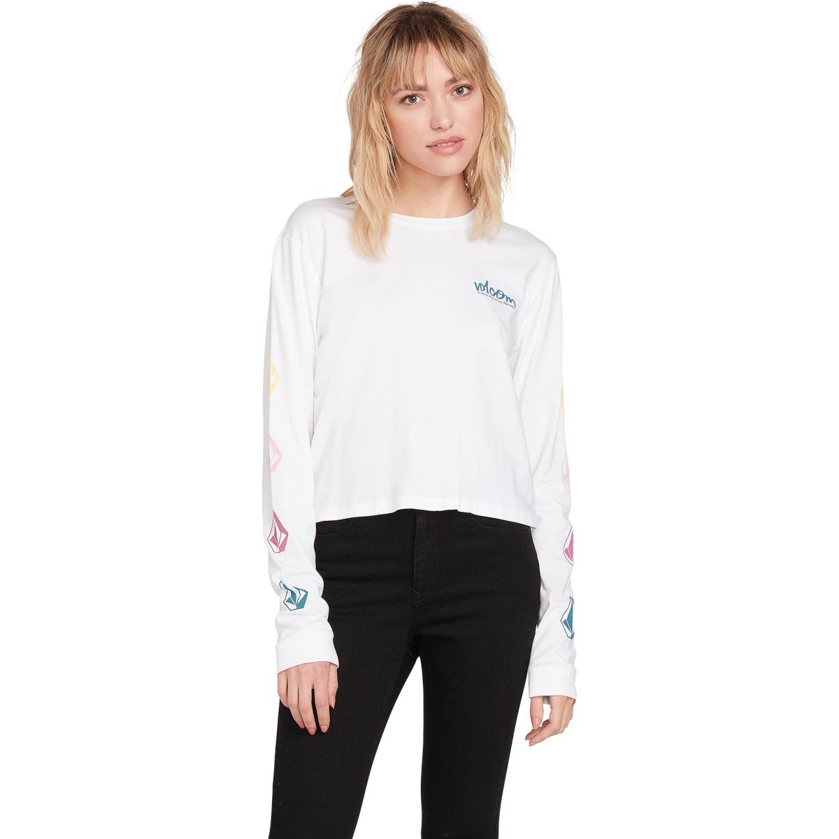 Everest THE VOLCOM STONES LONG SLEEVE TEE - WHITE - WHITE / X-Small - $34.94 at Everest