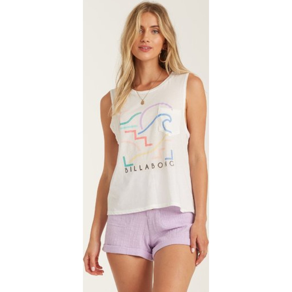 Everest Shape Of Waves Tank - SALT CRYSTAL / L/12 - $27.90 at Everest
