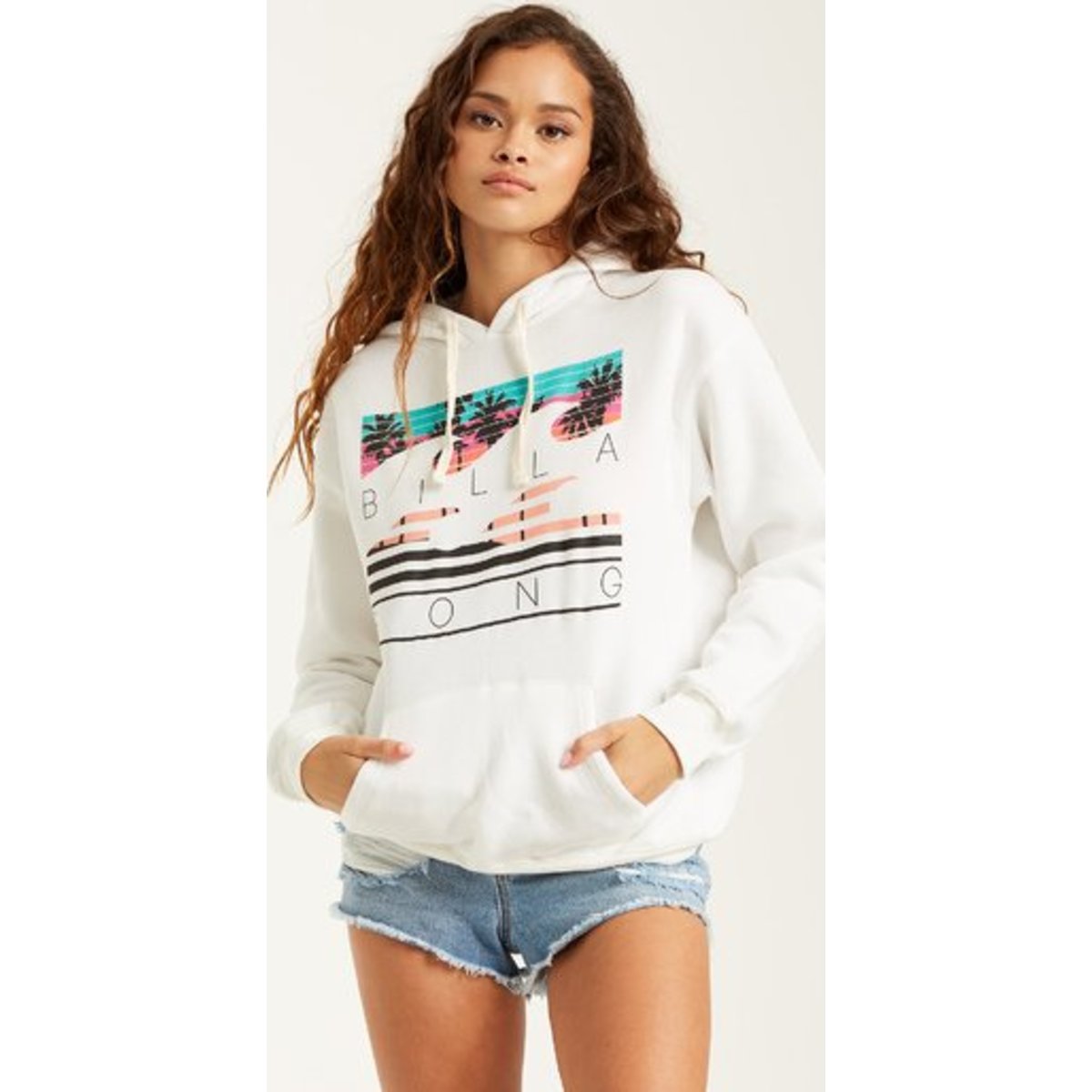 Sunset Palms Hoodie - SALT CRYSTAL / M/10