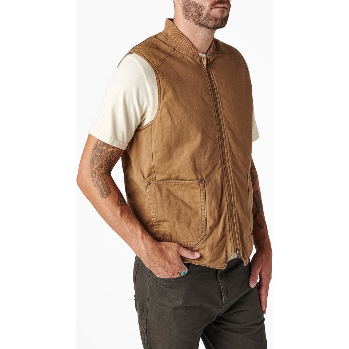 Everest MENS-ASSIST VEST - DARK TAN / Medium - $102.12 at Everest