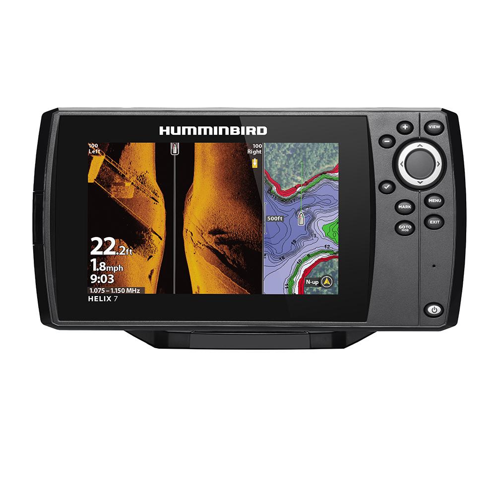 Humminbird HELIX(R) 7 CHIRP MEGA SI Fishfinder/GPS Combo G3 w/Navionics+ & Transom Mount Transducer