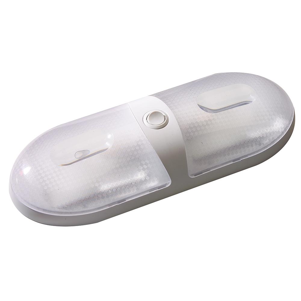 Innovative Lighting 18W Incandescent Ceiling Dome Light - Double - White Case - 12V