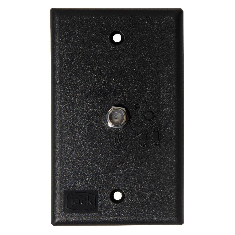 Everest KING Jack PB1001 TV Antenna Power Injector Switch Plate - Black - $32.09 at Everest