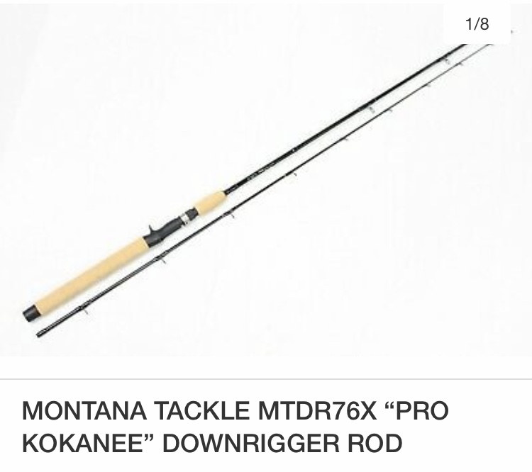 Everest Montana Tackle Light Action Downrigger Rod: PRO KOKANEE MTDR76X - $89.99 at Everest