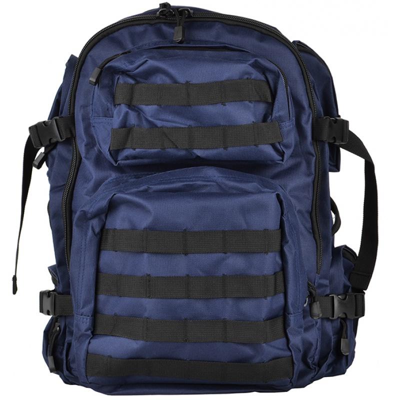NcStar VISM Tactical MOLLE Backpack - Navy Blue w/ Black Trim
