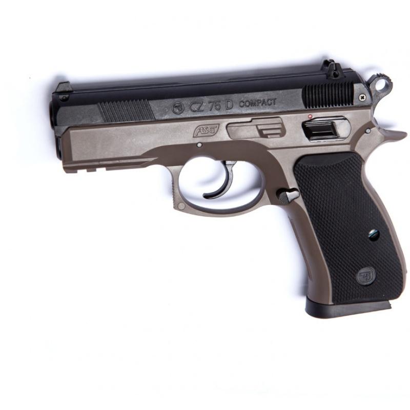 Everest ASG CZ 75D Compact Spring Powered Airsoft Pistol - DARK EARTH - $21.35 at Everest
