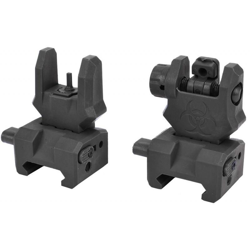 Everest UK Arms ZAA Flip-up Rifle Sight Set (Front and Rear) - BLACK - $9.63 at Everest