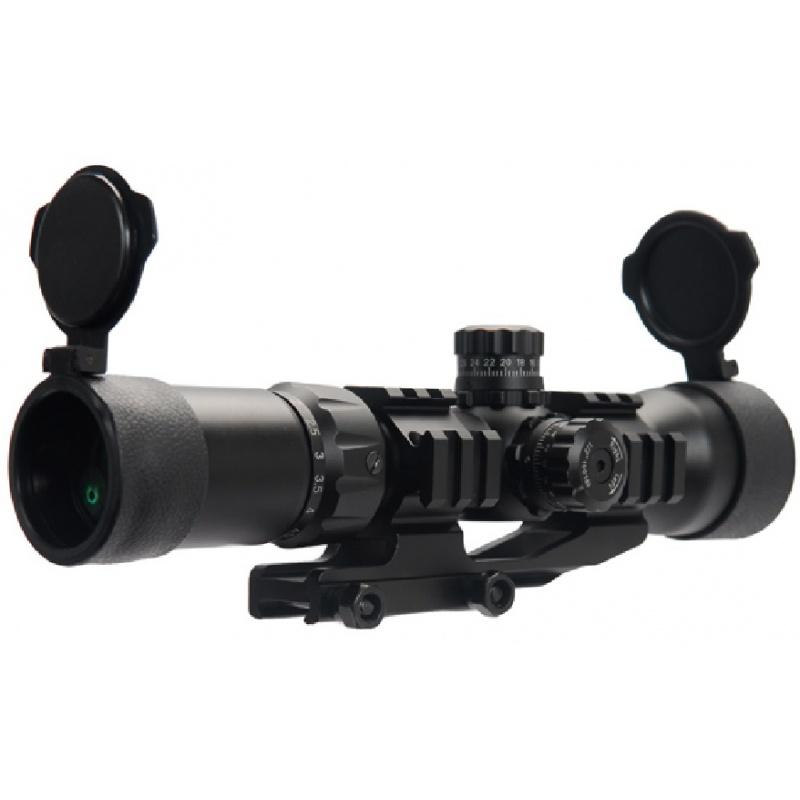 Everest Lancer Tactical Airsoft 1.5-5x40 Tri-Illuminated Mil-Dot Rifle Scope - $139.10 at Everest