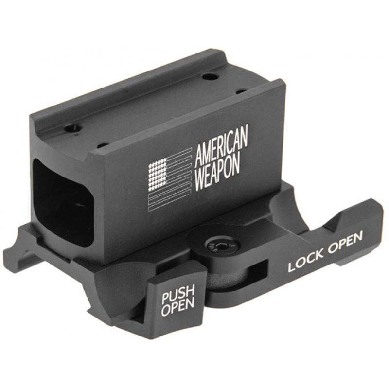 UK Arms Airsoft Micro T1 Red Dot Riser Mount - BLACK