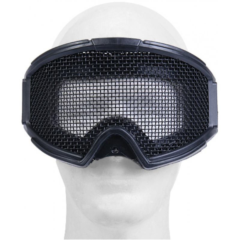 UK Arms Airsoft Tactical Protective Metal Wired Mesh Goggles - BLACK
