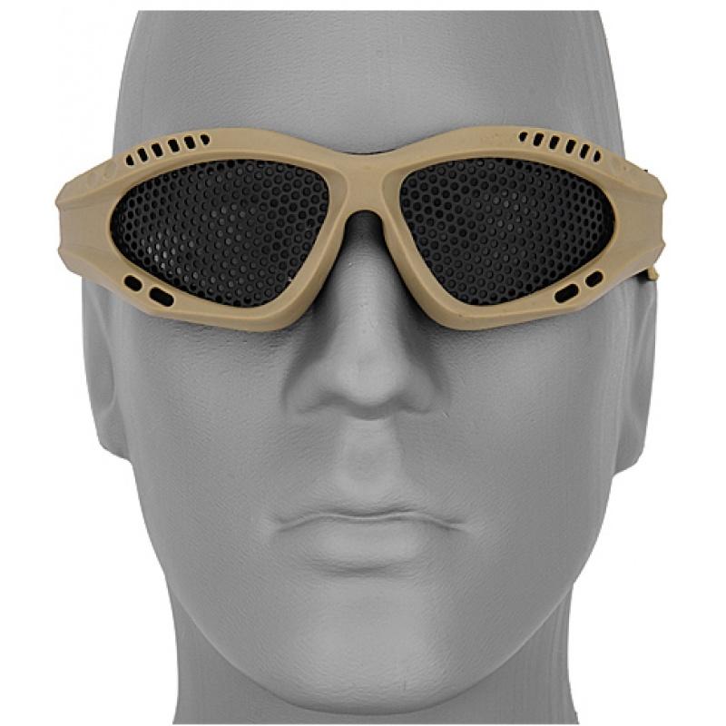 UK Arms Airsoft Zero Steel Safety Shooting Goggles - TAN