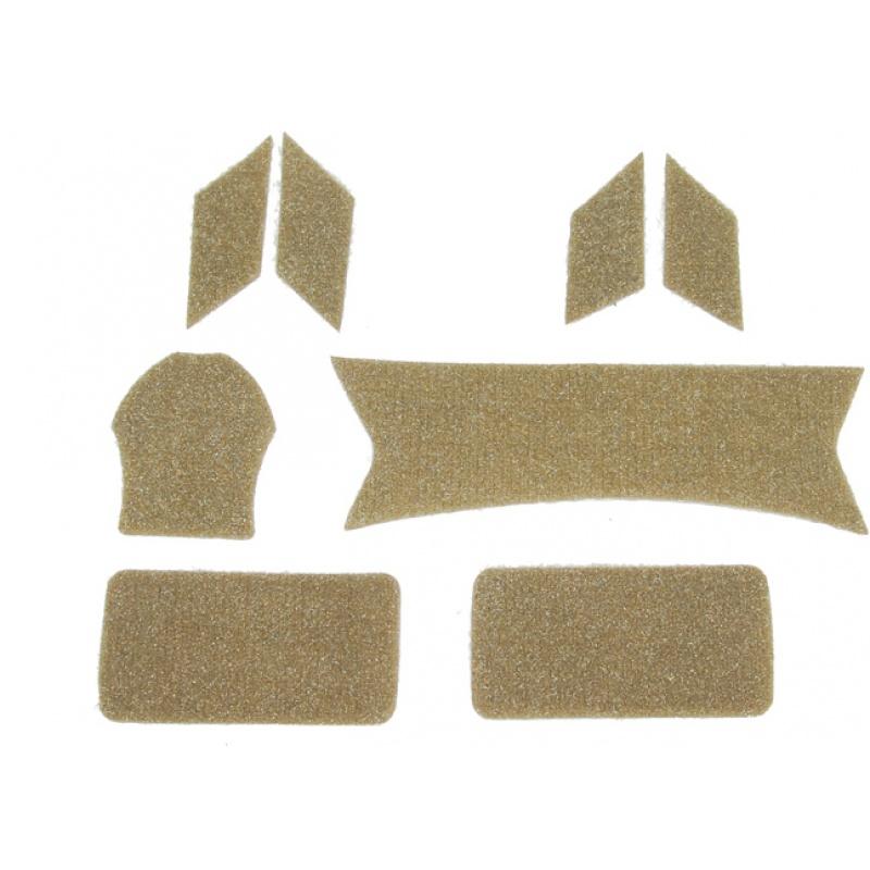 Lancer Tactical Maritime Helmet Devil Hook and Loop Stickers- TAN