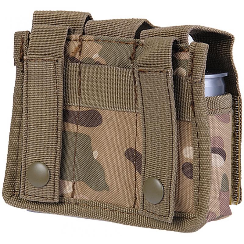Lancer Tactical Airsoft Triple Grenade Pouch w/ MOLLE Straps - CAMO