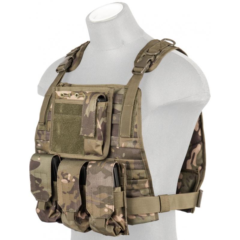 Everest Lancer Tactical Ballistic 600D Poly Plate Carrier Vest - CAMO TROPIC - $44.94 at Everest